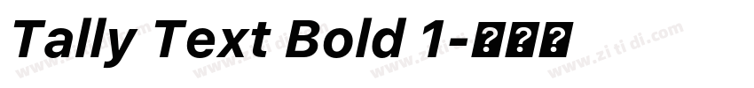 Tally Text Bold 1字体转换 Tally Text Bold 1字体转换